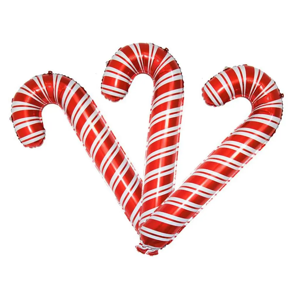 2 шт рождественские конфеты тростниковые шары трость форма алюминиевая пленка