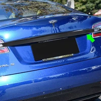 car rear trunk tailgate trim sticker trunk door strip cover decoration carbon fiber auto exterior accessories for tesla model s