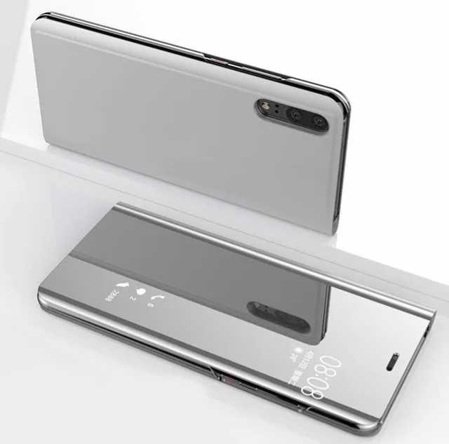 Silver Роскошное умное зеркало флип чехол для huawei mate 9 Магнитный прозрачный вид чехол для huawei mate 9 Pro mate 9pro защитный чехол для телефона - Цвет: Silver