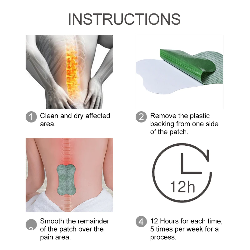 Пластыри Ортопедические из полыни для шейного колена и поясницы 24 шт.|Пластыри