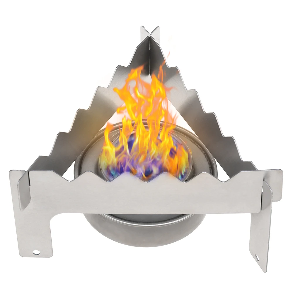 Уличная Сверхлегкая Складная титановая подставка для кастрюль кемпинга пешего