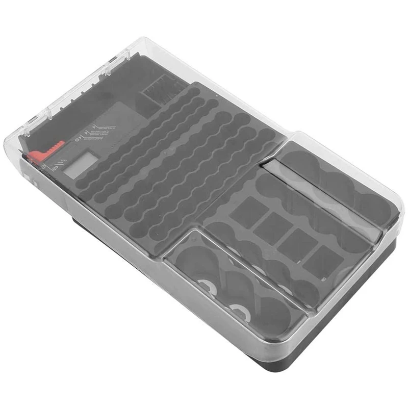 

104 Grids Portable Battery Organizer, Battery Storage Box, Carrying Case Holder with Battery Tester