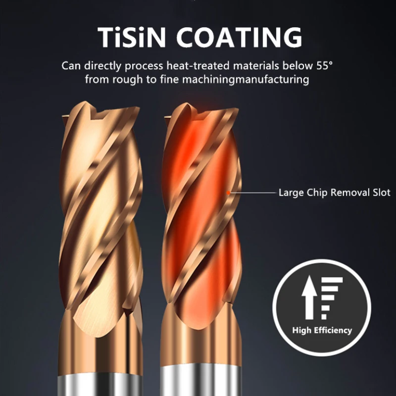 Milling Cutter Hrc55 Carbide End Mill 1-14mm 4flutes Alloy Coating Drill Bits Cutting Tool Cnc Maching Endmills | Инструменты