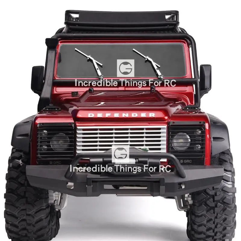 

XINQIRC 1 pair silver metal wiper blades for 1 / 10 RC track traxxas trx4 TRX6 trx-4 SCX10