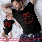 2021 г., футболка с надписью First Christmas As Mom Dad забавная одинаковая футболка для всей семьи черная футболка с короткими рукавами для мамы и папы забавная одежда