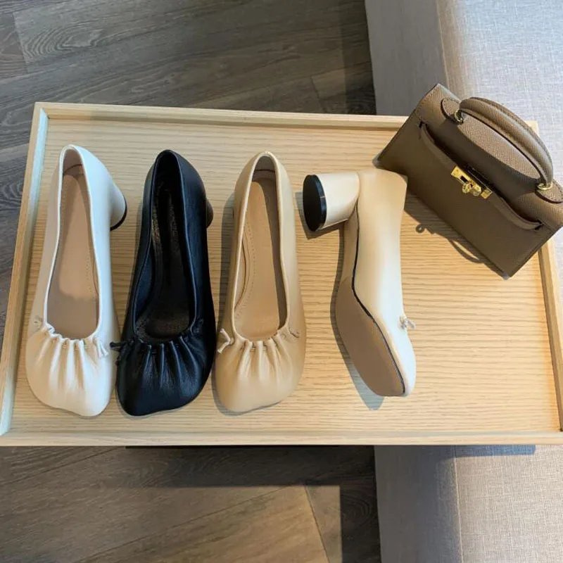 

Flats For Women Comrfort Genuine Leather Flat Shoes Woman Slipony Loafers Ballet Shoes Female Moccasins Big Size