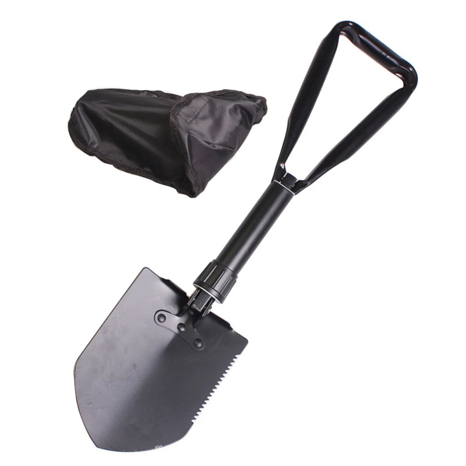 

Outdoor Garden Shovel Flower Planting Digging Snow Shovel Emergency Multifunction Camping Folding Shovel With Case Survival Tool