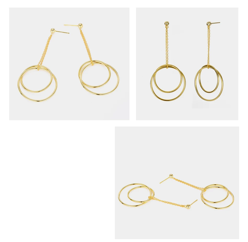 Женские Висячие серьги Laramoi модные висячие с большими кругами геометрические