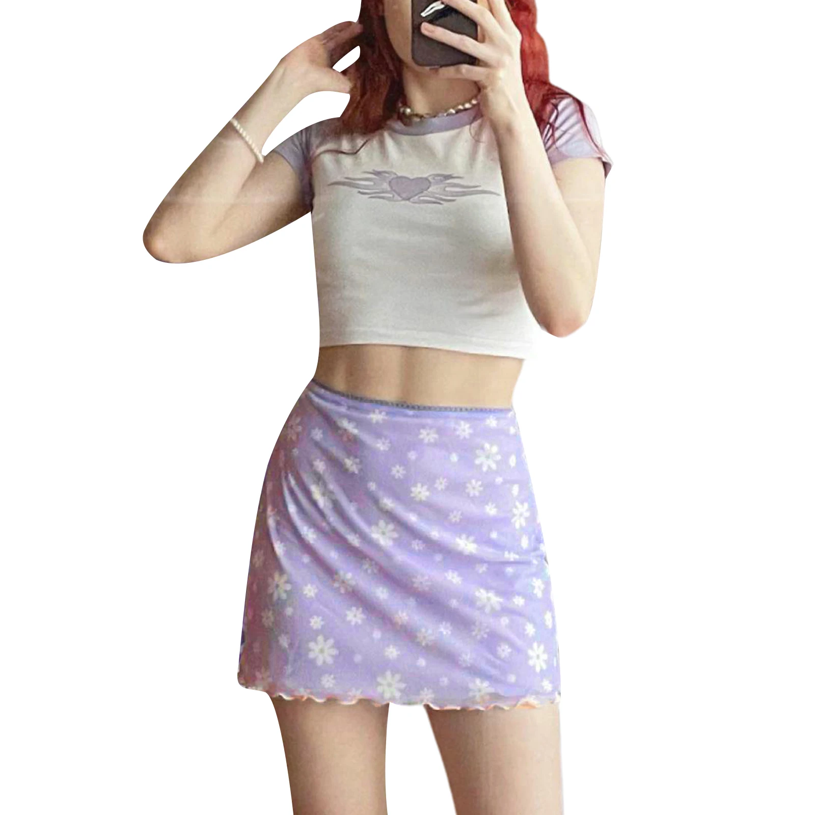 

Женская летняя темпераментная юбка с бюстом, необычная короткая юбка с цветочным принтом для девушек, для свиданий и покупок