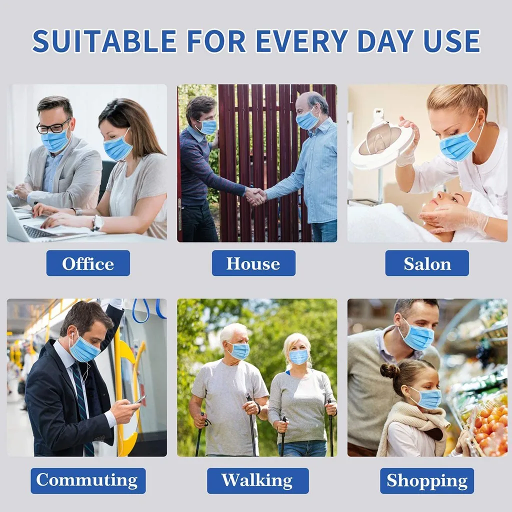 50 шт. хорошее качество Одноразовые 3 слойные фанерные дышащая уход за кожей лица