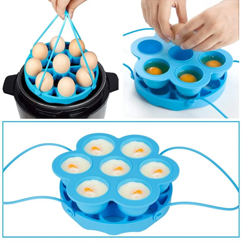 Silicone Egg Bites Molds and Steamer Rack Fits 5/6/8 Qt Pressure Cooker Baby Food Freezer Tray | Дом и сад