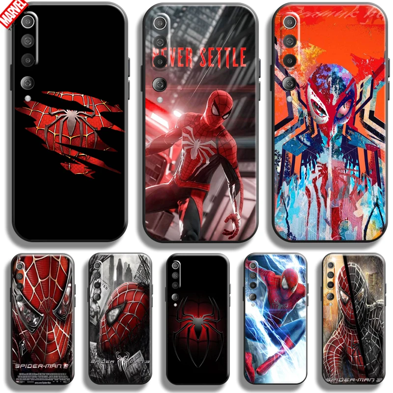 

Spiderman Marvel Avengers For Xiaomi Mi 10 10T Pro 5G Phone Case Soft Silicon Coque Cover Black Funda Captain America Comics