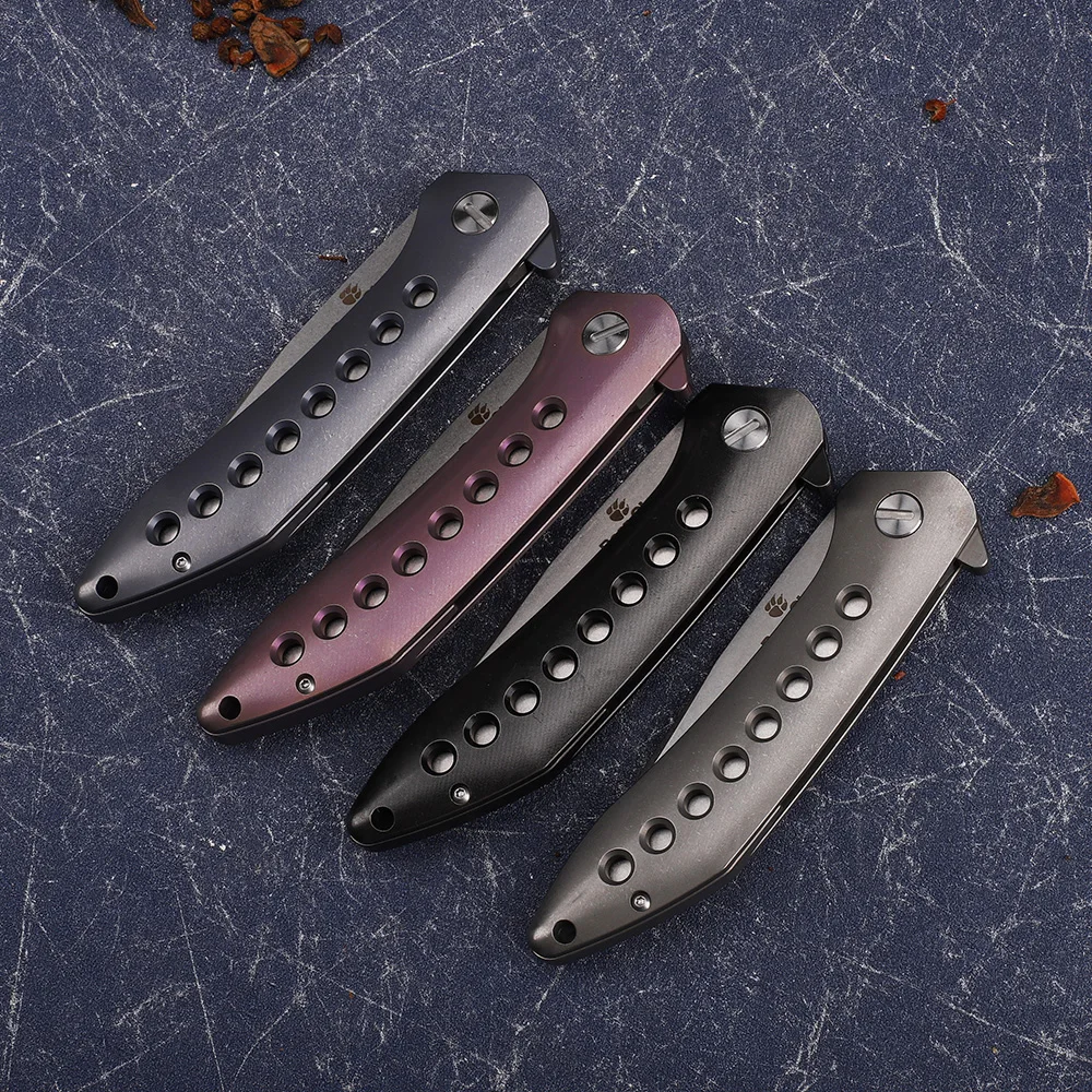 Складной нож Коготь медведя FIying Shark карманный титановый Клинок с лезвием S35VN для