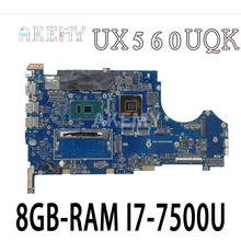 UX560UX Laptop motherboard For Asus ZenBook Flip UX560UQK UX560UQ Q524UQ original mainboard 8GB-RAM I7-7500U GT940M