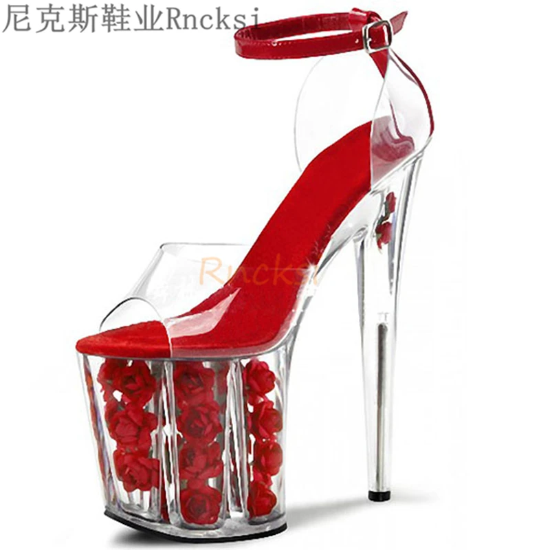 

Rncksi 2020 summer new high-heeled 20cm fine heel single shoes sexy nightclub women's shoes plus size 34-46 hate sky high heels