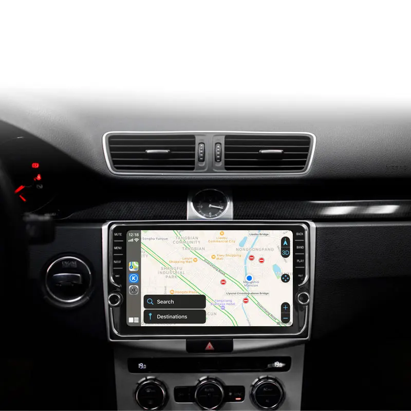 CarExc Автомагнитола Android 9,0 автомобильный Muiltmedia плеер для VW/Volkswagen/Magotan/CC/Passat B6 B7 головное устройство встроенный CarPlay с gps-навигацией без DVD