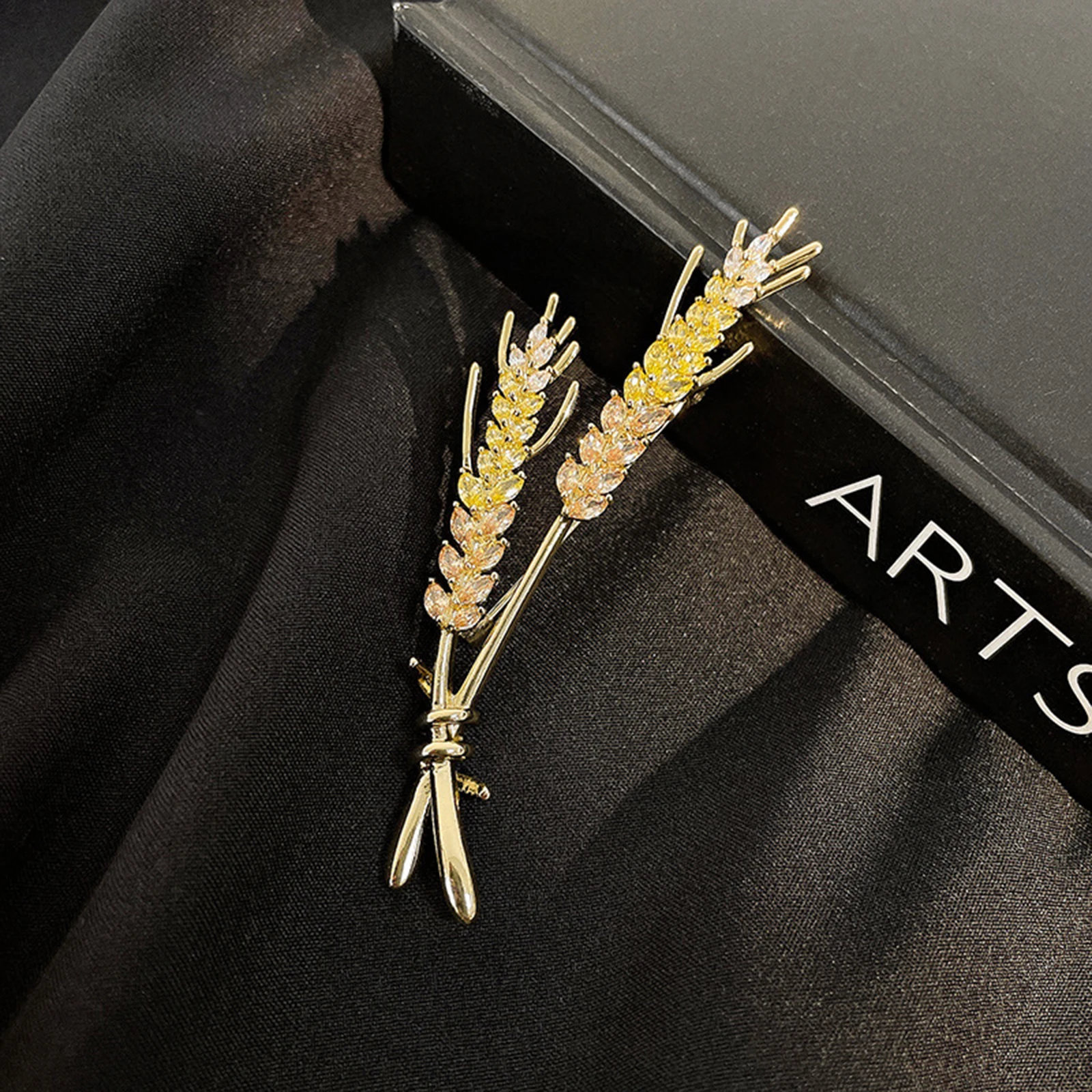 Популярные аксессуары Золотая брошь в виде пшеничных ушей модная женская