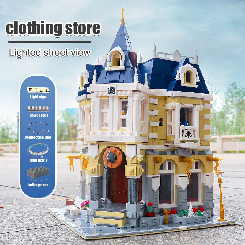 Молд KING 11005 игрушки для строительства улицы магазин костюмов MOC со светодиодными