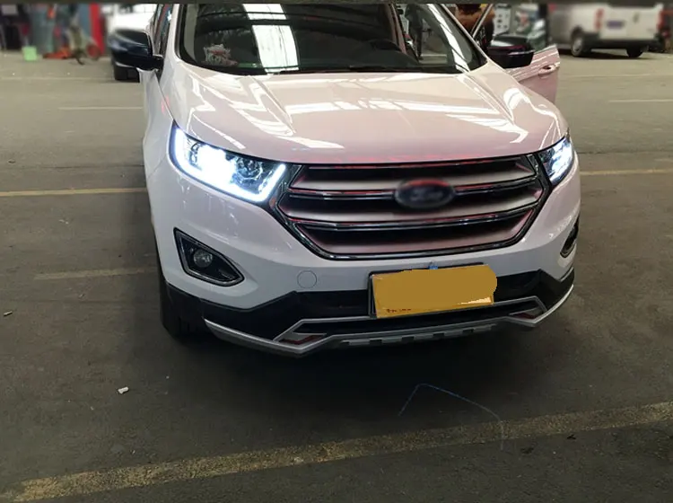 2 шт. автомобильный стиль светодиодный фары для Ford Edge- для Edge Головной фонарь светодиодный DRL Объектив двойной луч H7 HID Xenon bi xenon объектив
