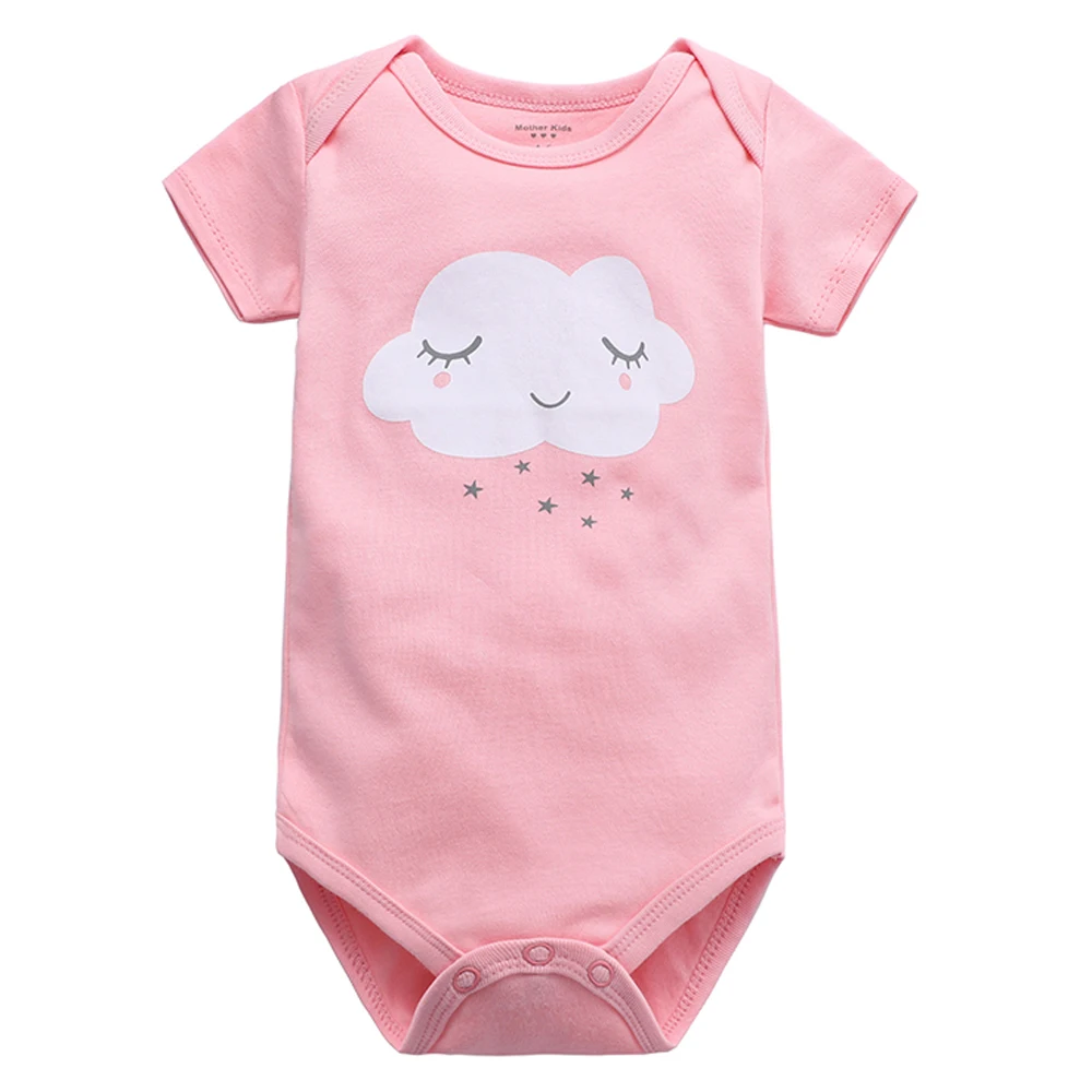 Хлопковый комбинезон для новорожденных с коротким рукавом на Возраст 3-24 месяца |