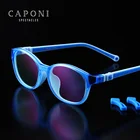CAPONI классические детские очки, очки для девочек с защитой от синего излучения, оригинальный дизайн, защита от УФ лучей, Детские TR-90 очки с оправой, F7513