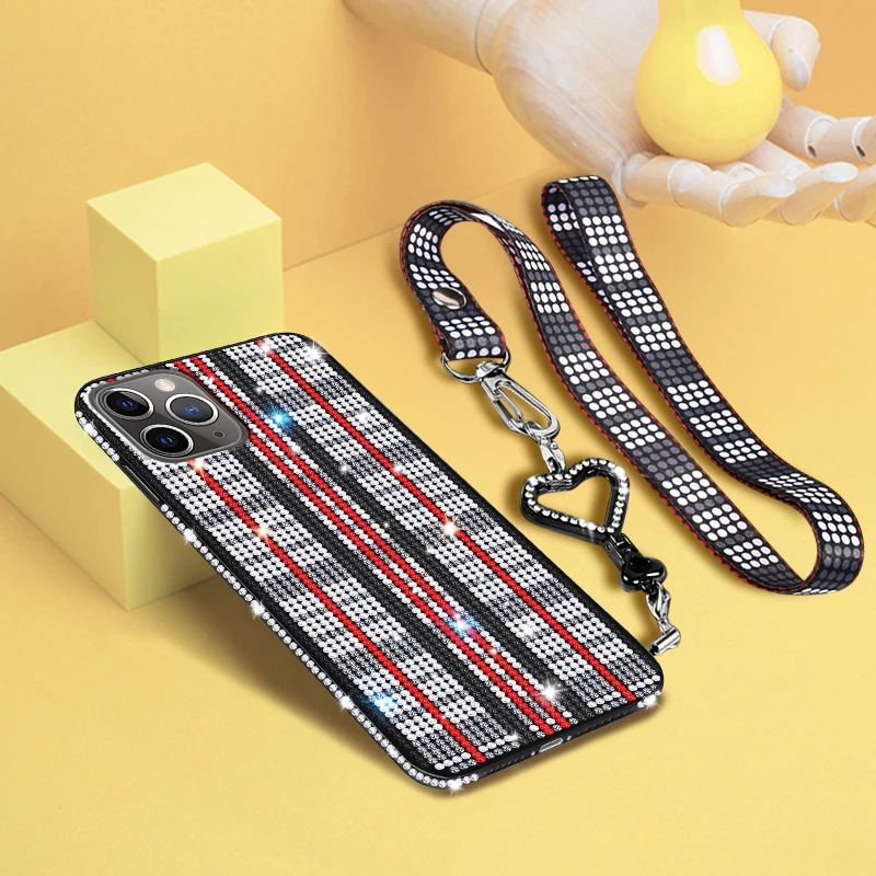 Роскошный Алмазный чехол для iPhone 7 8plus x XR XS 11 Pro Max Модный благородный блестящий