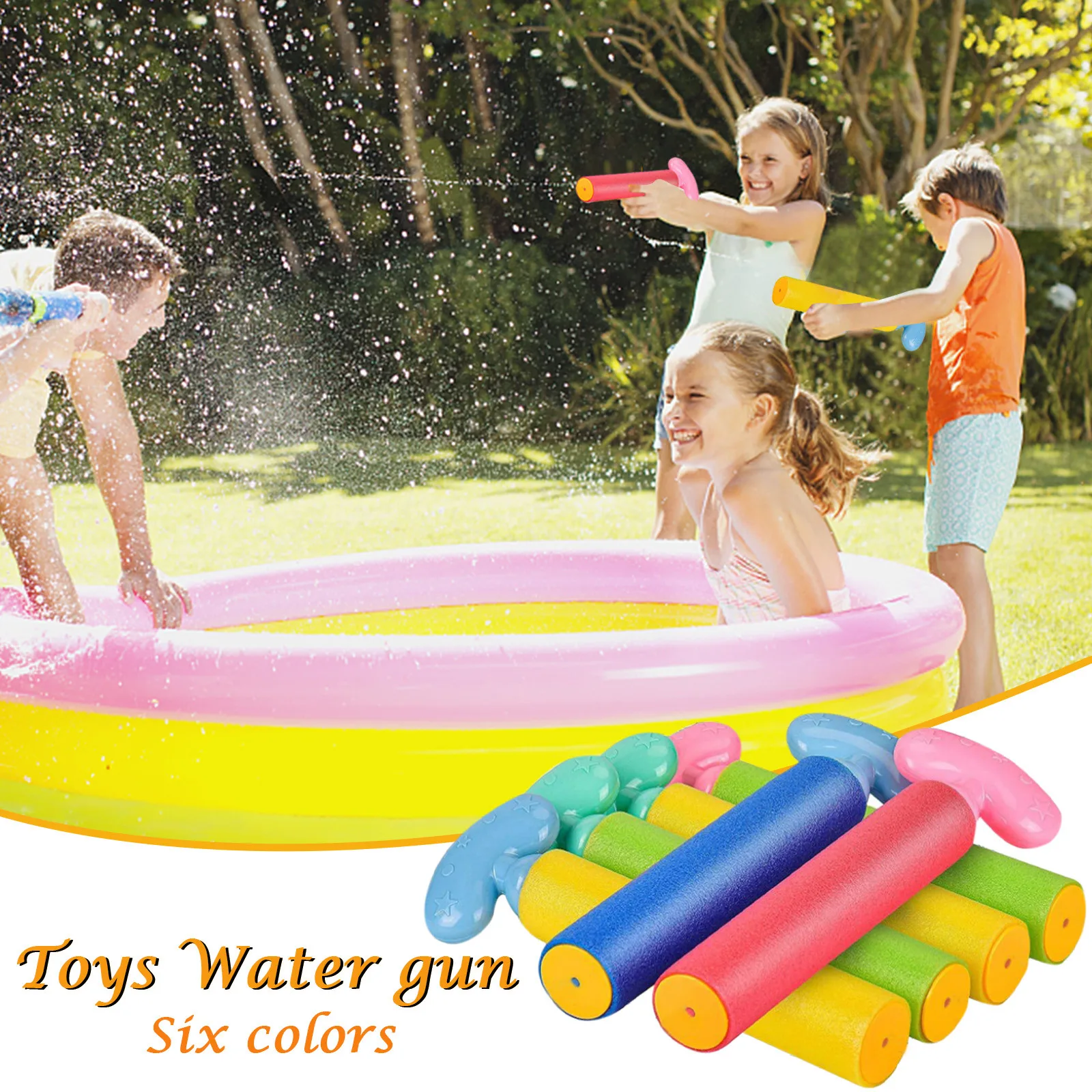 

6PC Summer Children's Water Gun Toys Water Gun Shooting Games Outdoor Swimming Pool Games Children's Toys водяной писоле 40*
