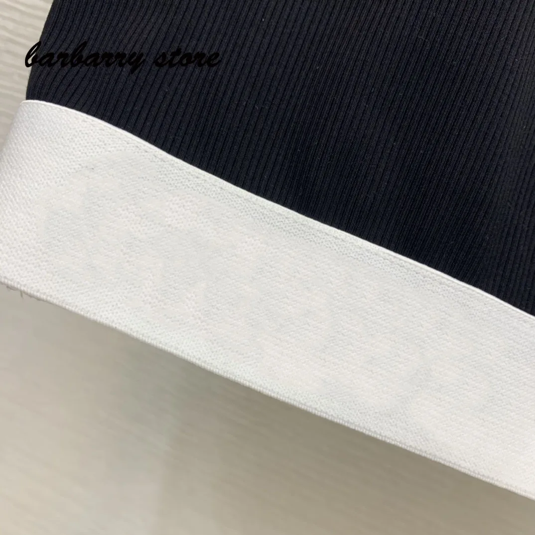 

2021 luxury brand printed letter fashion women's sleeveless top sexy low collar slim sling versatile casual comfortable vest