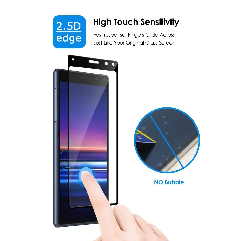 9H 3D полное покрытие закаленное стекло для SONY Xperia Ace 1 10 Plus 20 Защита экрана XA3 XZ4