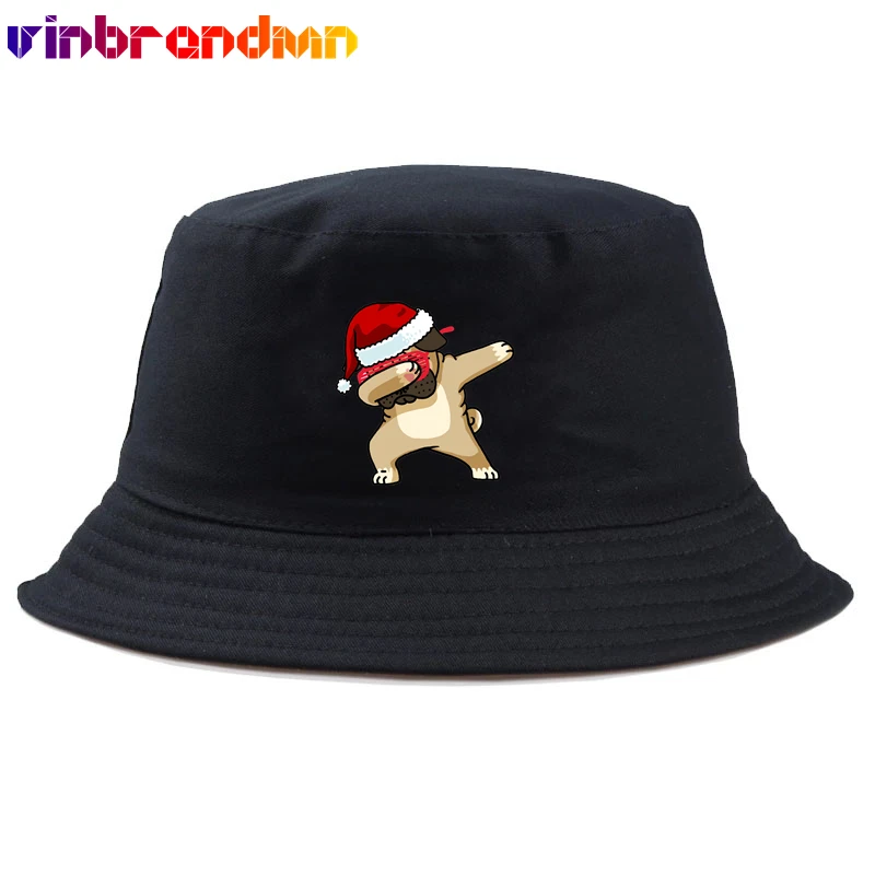 

Dabbing Pug Unisex Bucket Hat Funny Cute Pug Dab Print Panama Bucket Hat Christmas Gifts Cap Fishing Sun Visor Casual GIfts Hat