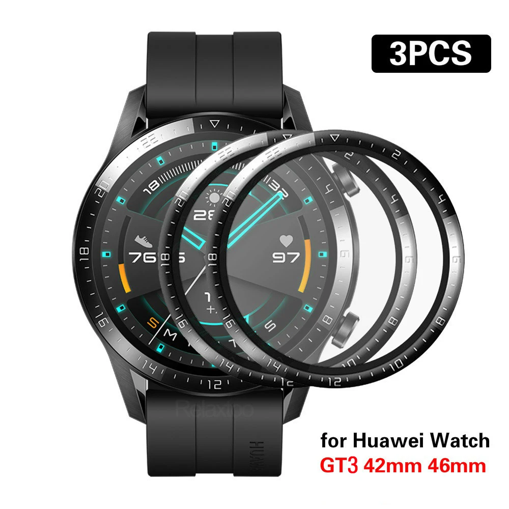 

1/2/3pcs Protective Film For Huawei Watch GT 3 GT2 46mm 42mm GT3e Pro Curved Soft Fibre Smartwatch Full Screen Protector