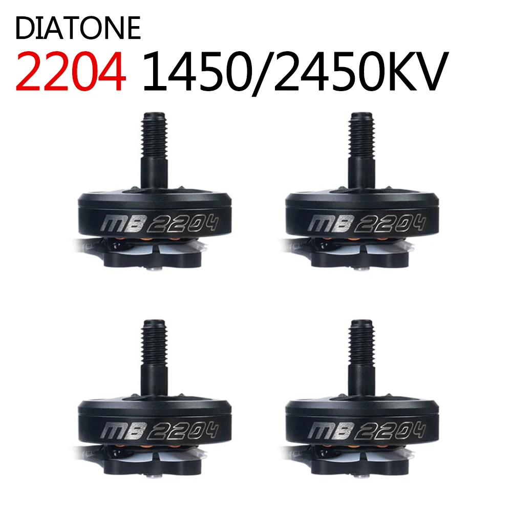 4 шт. Новый Diatone MAMBA 2204 1450KV 2450KV 3 6S бесщеточный двигатель FPV 5 мм Диаметр вала дюймов