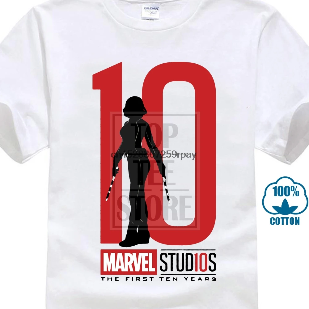 Футболка Marvel Widow Ten, женские футболки, мужские футболки, одежда из хлопка с коротким рукавом с графическим принтом