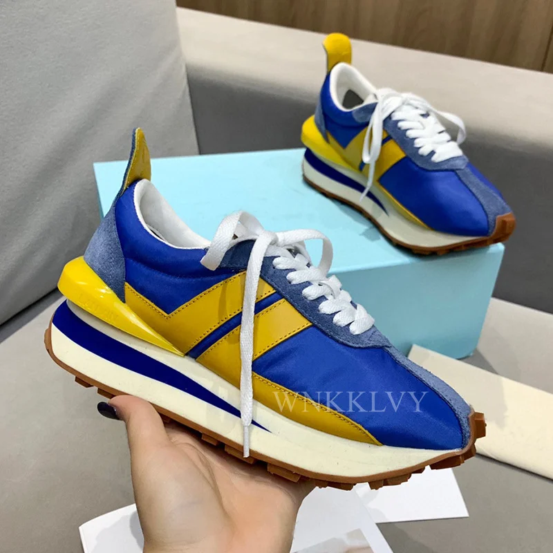 

Spring autumn Thick Sole Casual Daddy Shoes Women Flat platform Patchwork Sneakers air mesh Walking trainers Tennis Shoes Unisex