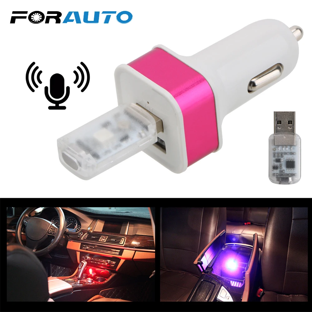 FORAUTO RGB светодиодный Атмосфера светильник декоративный голосовой и сенсорный