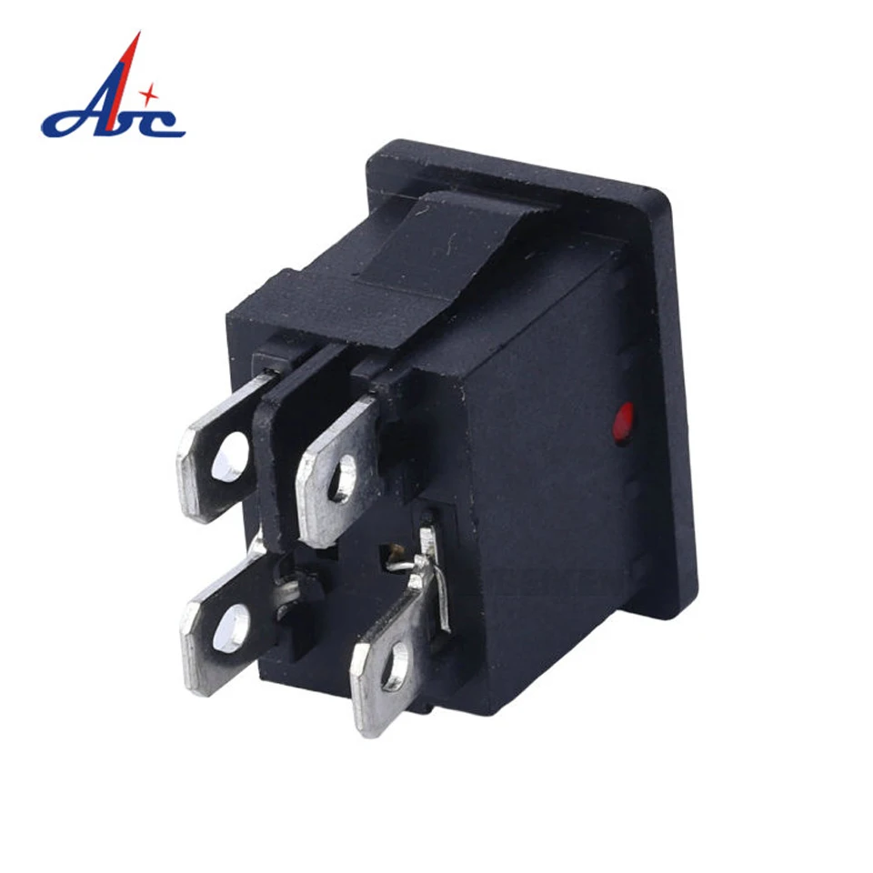 RS240 с подсветкой 4pin 6A клавишный переключатель ВКЛ-ВЫКЛ функция KCD1-201N-4 |