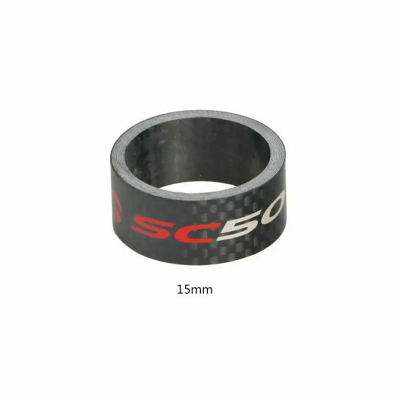15mm TOSEEK1-1/8 дюймов велосипедная рулевая колонка углеродная волоконная шайба комплект углеродное волокно MTB шайба прокладка труба из углеродистого волокна 3K Матовая 10/15/20 мм Аксессуары для велосипеда - Цвет: 15mm