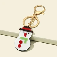 new christmas acrylic keychain christmas snowman key chain ornaments personality keyring