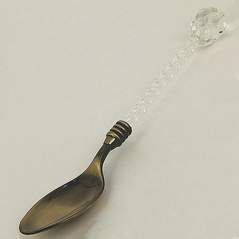 Продаваемая кристальная ручка чайная кофейная ложка для мороженого десертный