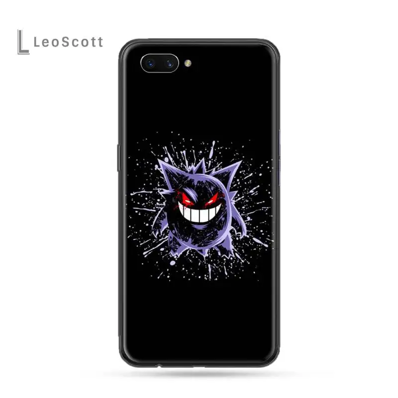 

Purple ghost Gengar cute cartoon Phone Case For OPPO R9 R11 R15 R17 RENO Realme S PLUS Normal 2z 3 5 C2 pro