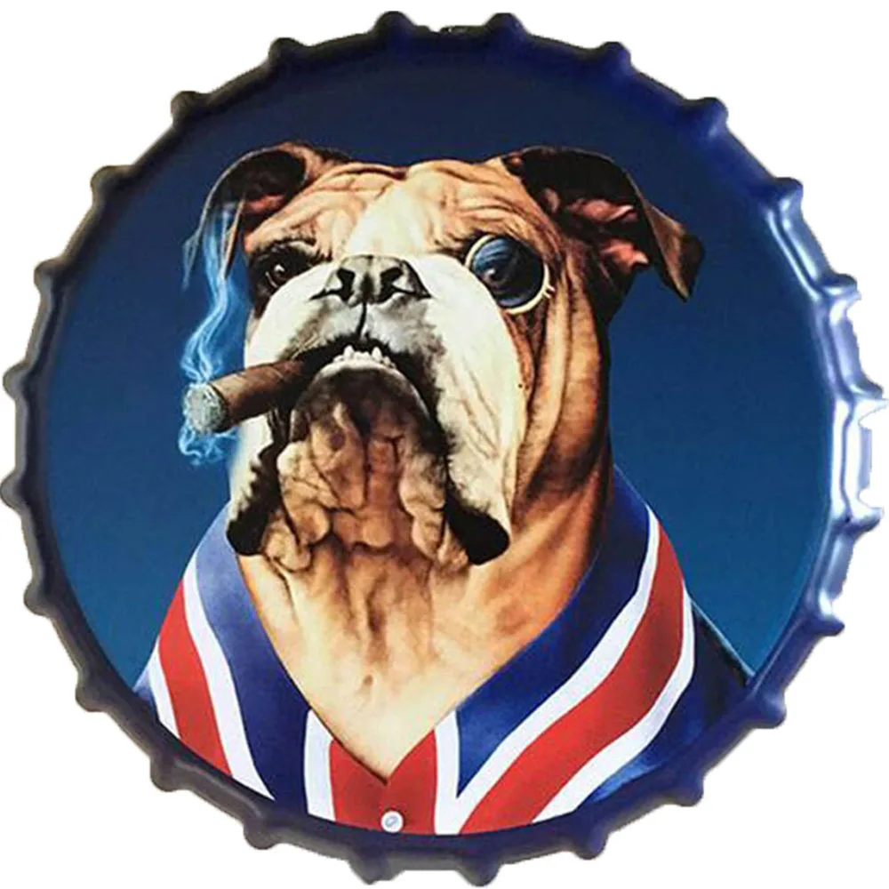 

Pig Wall Signs Pet Retro Beer Bottle Caps Dog Cat Zebra Eagle Pet Shop Signboard Shabby Chic Metal Poster Vintage Wall