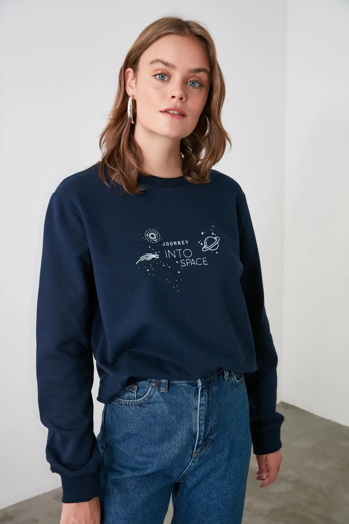 

Trendyol Printed Knitted Sweatshirt TWOAW21SW1336