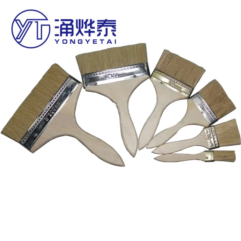 YYT щетка для волос Кисть краски 8 дюймов свиная шерсть коричневая утолщенная