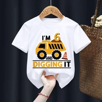 boys construction im 1 10th birthday number print name digging it funny t shirt kid gift tops teedrop ship