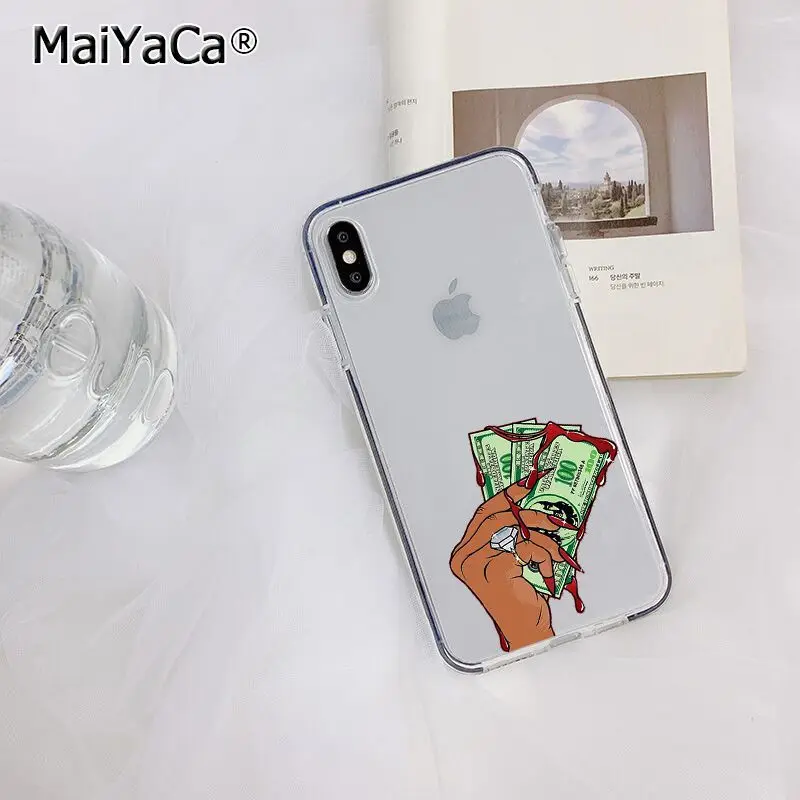 A8 MaiYaCa Розовый сделать деньги не друзья каш черная голова девушка чехол для телефона для Apple iphone 11 pro 8 7 66S Plus X XS MAX 5S SE XR - Цвет: A8