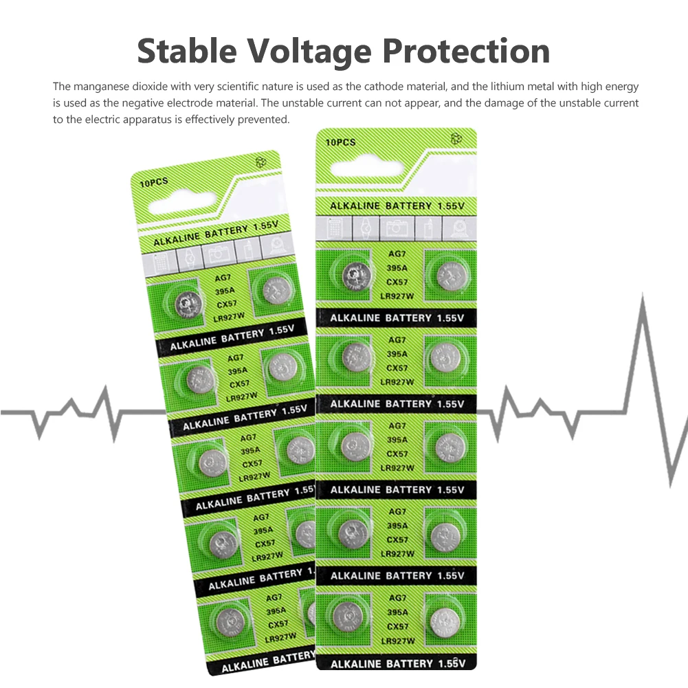 

YCDC 40x Long Life Span 195 395 395A 399 523 610 Button Watch Cell 613 SP395 SR57 SR57L SR927 SR927SW SR927W Alkaine Batteries