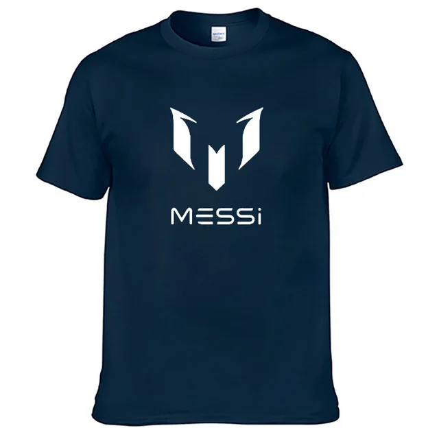 Мужская футболка с принтом Messi мужская летняя круглым вырезом Повседневная