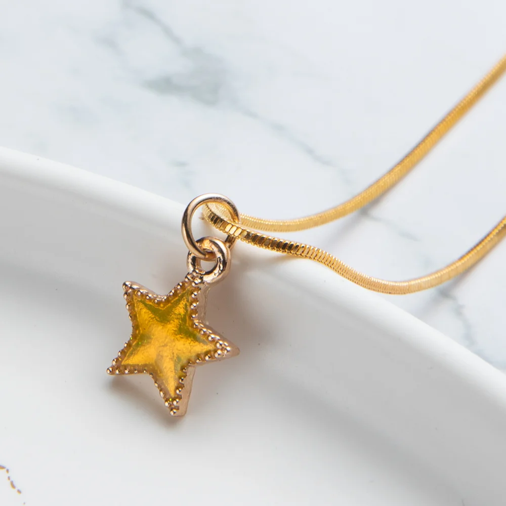 Змея подвеска цепь ожерелье Мода 2019 цветов звезда Подвеска колье ювелирные