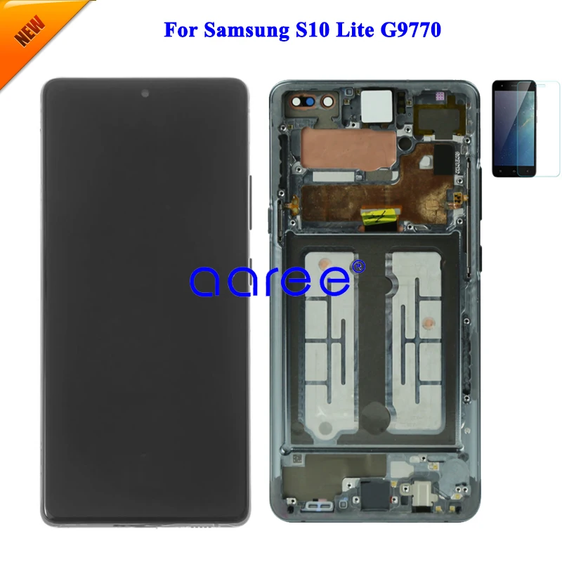 Супер AMOLED оригинальный LCD для Samsung S10 Lite LCD G9770 LCD для Samsung S10 Lite G9770 LCD экран сенсорный дигитайзер сборка
