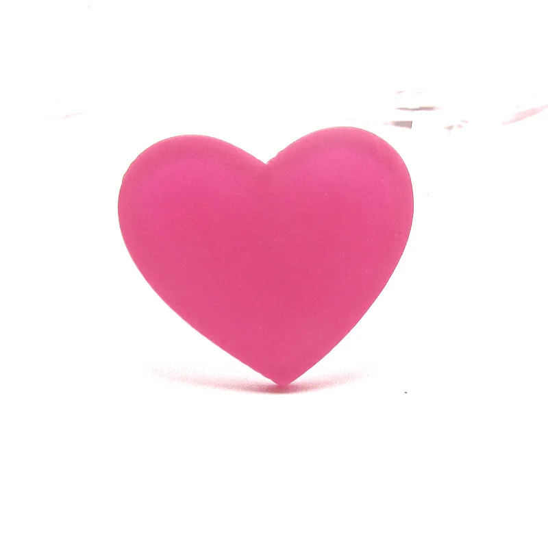 hot pink 32 шт./лот 3*2,6 см акриловые украшения сердца ремесла Кабошоны Скрапбукинг для украшения Kawaii DIY аксессуары - Цвет: hot pink